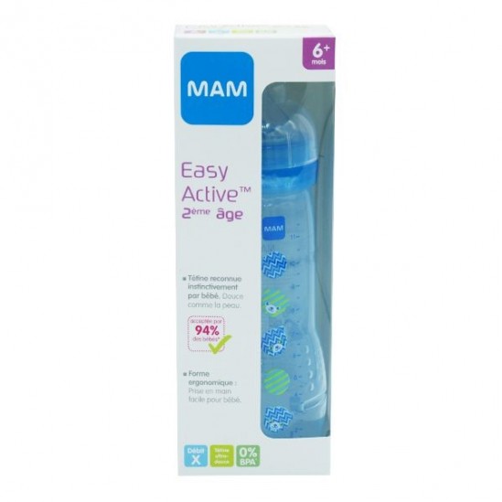 Mam biberon 2ème âge cercle bleu 330ml