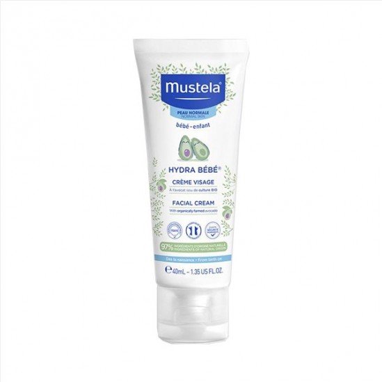 Mustela crème visage hydra bébé à l'avocat bio 40ml