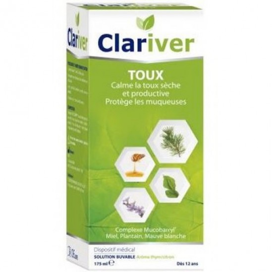 Cooper clariver sirop toux sèche et productive 175ml