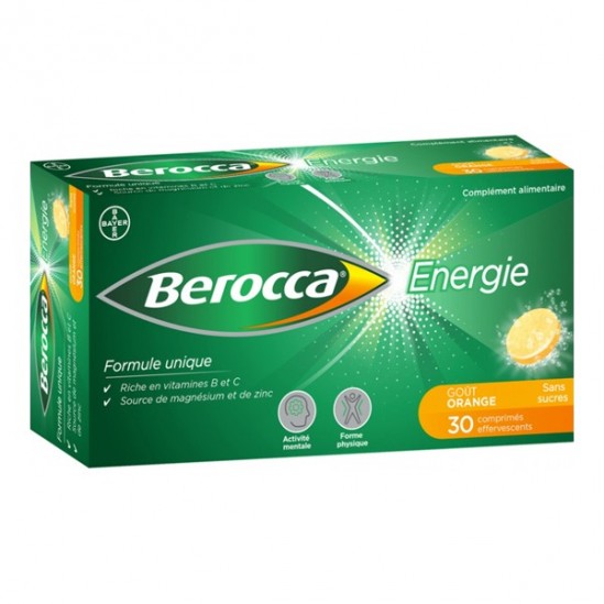 Berocca énérgie effervescents orange 30 comprimés