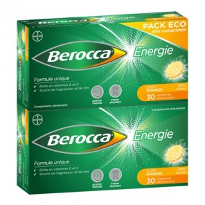 Bayer berocca energie effervescent orange 60 comprimés