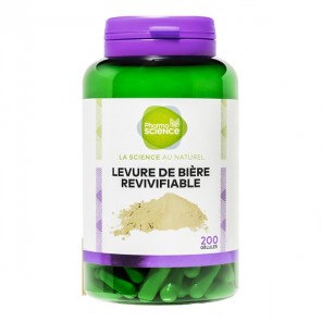 Pharmascience levure de bière revivifiable 200 gélules