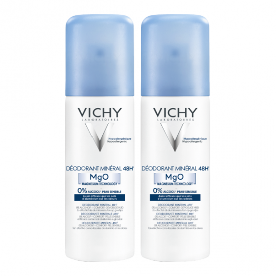 Vichy Déodorant Minéral Sans Sels Aluminium Peaux Sensibles 125 ml 