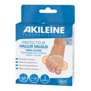 Protecteur hallux valgus triple action taille S 2 unités