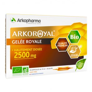 Arkopharma arkoroyal gelée royale bio 2500mg 20 ampoules