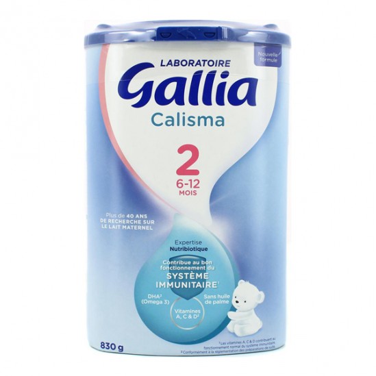 Gallia calisma 2 lait 6-12 mois 830g