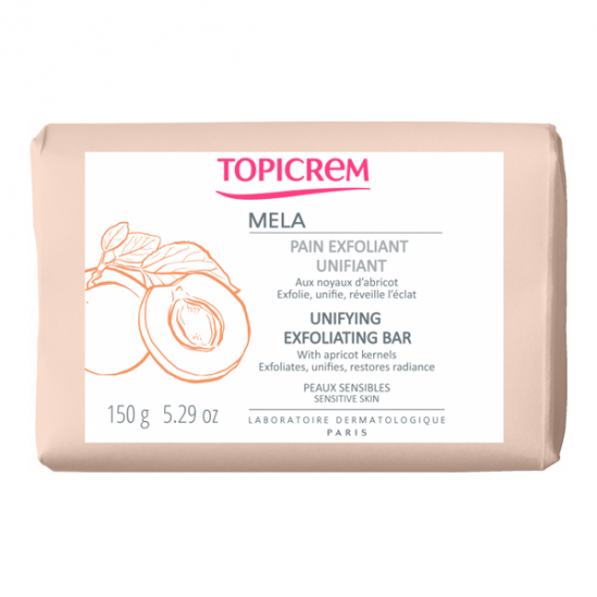 Topicrem pain exfoliant unifiant noyau abricot 150g