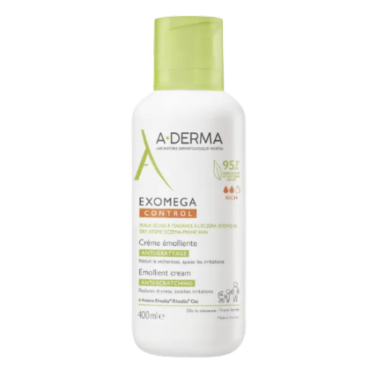 Exomega Control Crème émolliente anti-grattage Pompe 400 ml