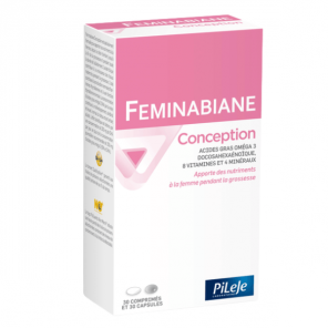 Pilèje Feminabiane Conception boite de 28 comprimés et 28 capsules