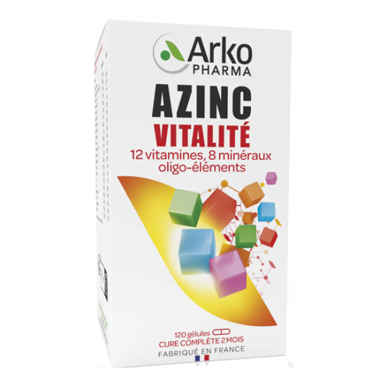 Arkopharma Azinc forme et vitalité 120 gélules