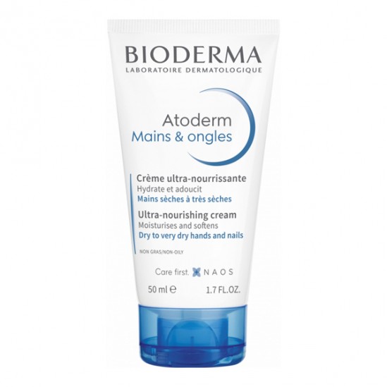 Bioderma atoderm crème ultra-nourrissante mains & ongles 50ml