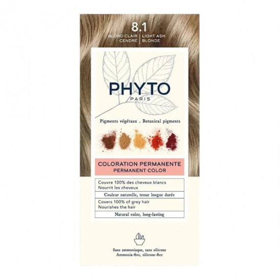 PhytoColor blond clair cendré 8.1 coloration permanente