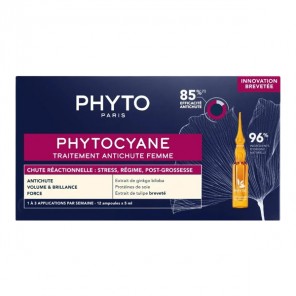 PhytoCyane traitement antichute réactionnelle femme 12 x 5ml