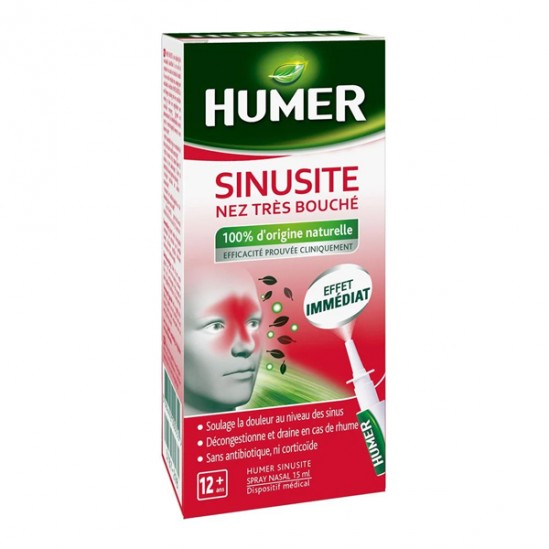 Humer sinusite nez très bouché spray nasal 15ml