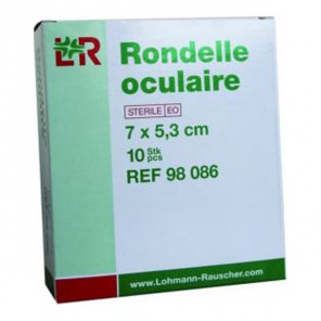 Lohmann Rondelle oculaire stérile 7 x 5.3cm boîte de 10