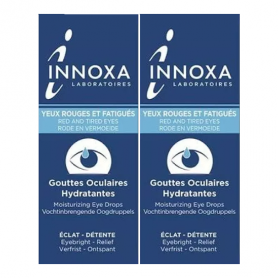 Innoxa gouttes oculaires hydratantes formule bleue lot de 2 x 10ml