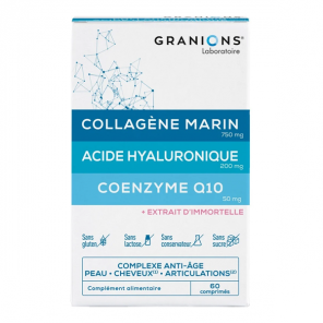 Granions collagène marin acide hyaluronique coenzyme Q10 - 60 comprimés