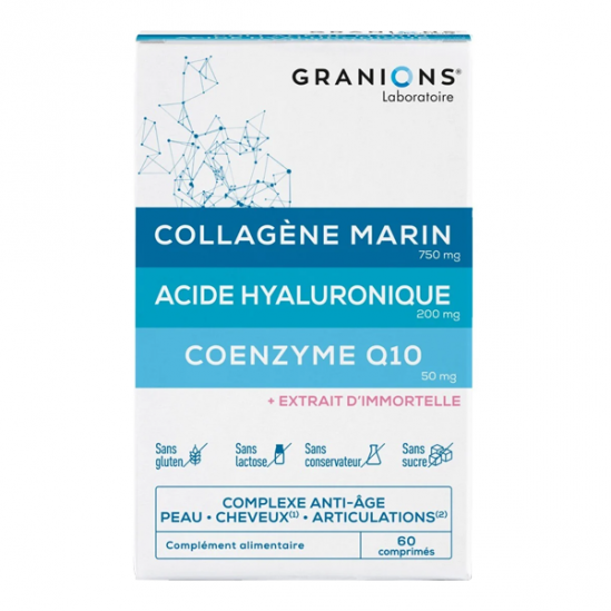 Granions collagène marin acide hyaluronique coenzyme Q10 - 60 comprimés