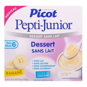 Picot Pepti-Junior Dessert sans lait dès 6 mois Abricot lot de 4x100gr