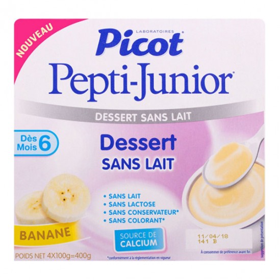 Picot Pepti-Junior Dessert sans lait dès 6 mois Abricot lot de 4x100gr