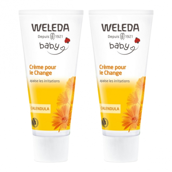 Weleda baby crème pour le change calendula lot de 2x75ml