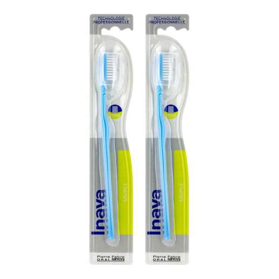 Inava 20/100 brosse à dents souple duo