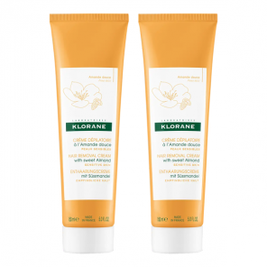 Klorane crème dépilatoire à l'amande douce lot de 2x150ml