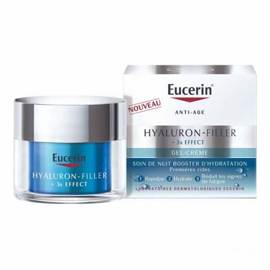 Eucerin hyaluron-filler + 3 x effect soin de nuit booster d'hydratation 50ml