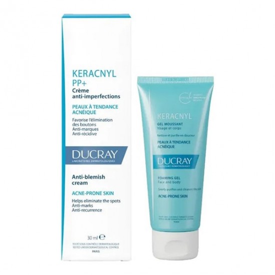 Ducray Keracnyl PP+ crème anti-imperfections 30ml + gel moussant 40ml