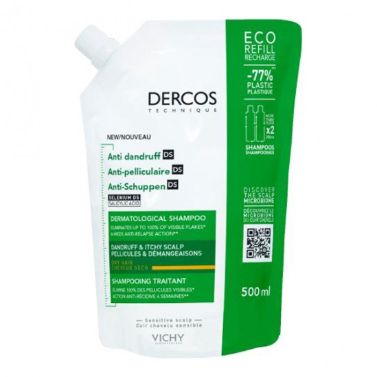 Vichy Dercos eco-recharge shampooing anti-pelliculaire DS 500ml