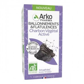 Arkopharma arkogélules charbon végétal activé bio 40 gélules