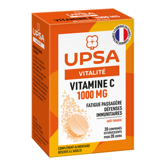 UPSA Vitalité vitamine C 1000mg 20 comprimés effervescents