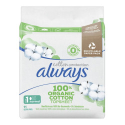 Always Cotton Protection 11 taille 1 Normal 11 serviettes hygiéniques