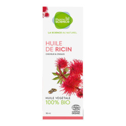 Pharmascience Huile de Ricin bio cheveux & ongles 50ml