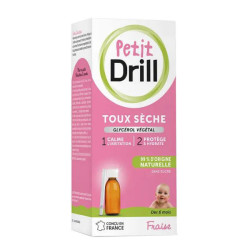 Petit Drill sirop toux sèche au fraise dès 6 mois 125ml