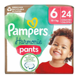 Pampers Harmonie pants T6 + de 15kg 24 couches culottes