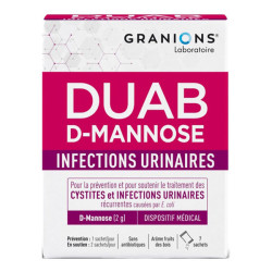 Garnions Duab D-Mannose infections urinaires boîte de 7 sachets