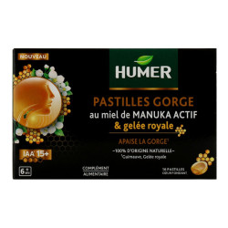 Humer 16 pastilles pour la gorge au miel de manuka & gelée royale