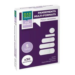 Marque Conseil boîte de 30 pansements multi-format