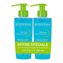 Bioderma sébium gel moussant purifiant 2 x 200ml