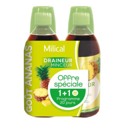 Milical Draineur Minceur Ultra goût ananas lot de 2 x 500ml