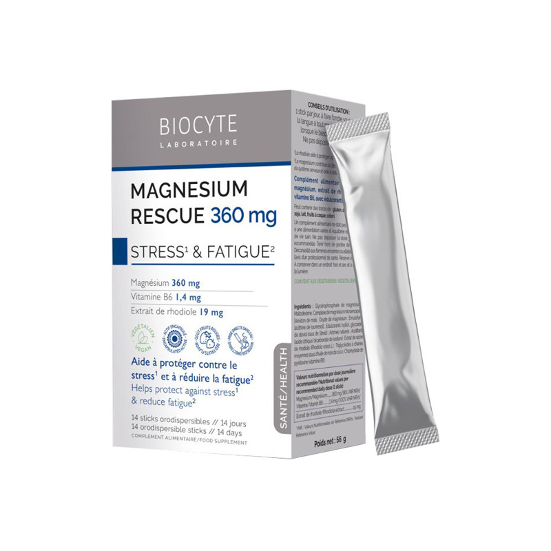 Biocyte Magnésium Rescue 360mg 14 sticks