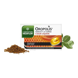 Mediflor Oropolis Coeur liquide miel 16 pastilles