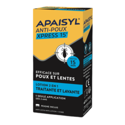 Apaisyl Anti-Poux Xpress 15' 200ml + peigne