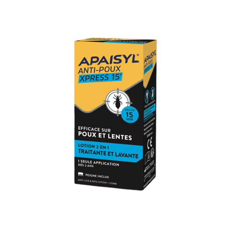 Apaisyl Anti-Poux Xpress 15' 200ml + peigne