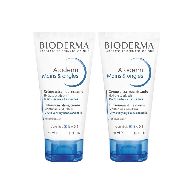 Bioderma Atoderm Crème mains & ongles lot de 2 x 50ml