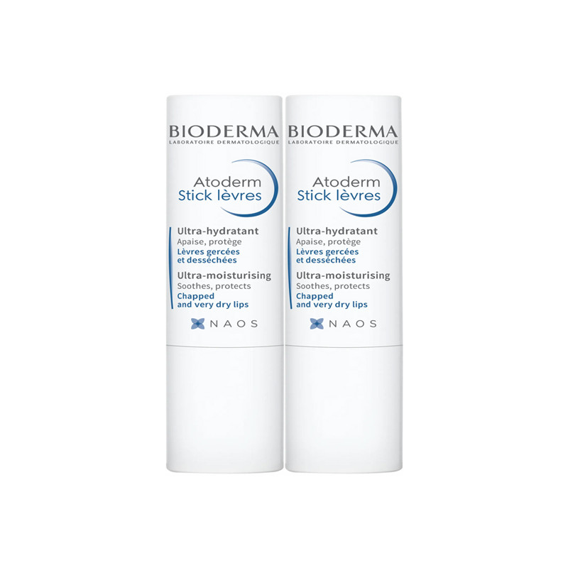 Bioderma Atoderm Stick lèvres ultra-hydratant lot de 2x4gr