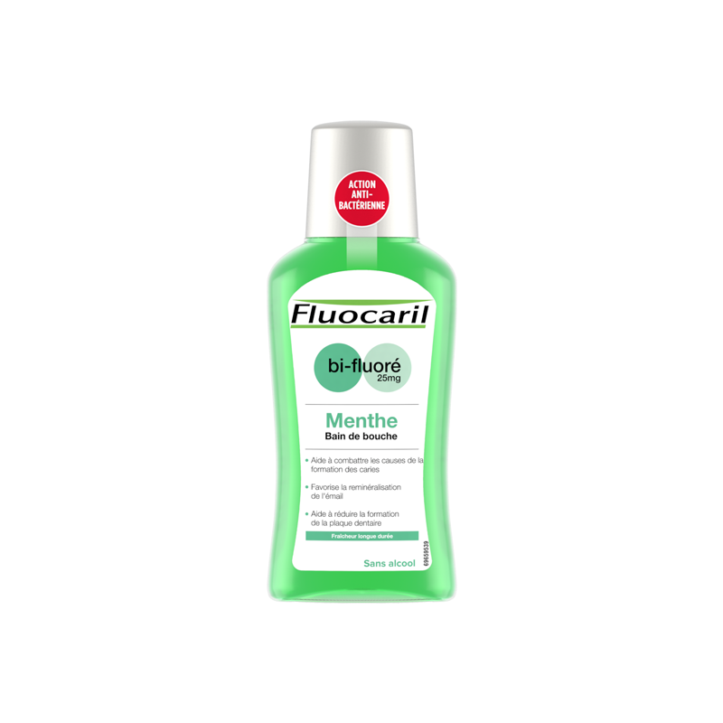 Fluocaril Bain de bouche Bi-fluoré 25mg menthe 300ml