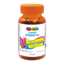 Pediakid Gommes Vitamine D3 pilulier de 60 oursons