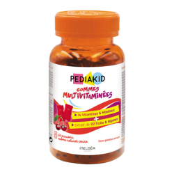 Pediakid Gommes Multivitaminées pilulier de 60 oursons